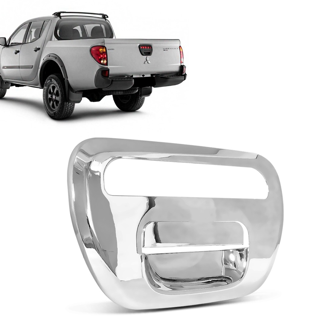Aplique de Maçaneta Traseira Mitsubishi L200 Triton 2008 a 2013 Cromado