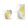 Pedaleiras Esportiva Tuning Cromada com Amarelo M3 3 Peças